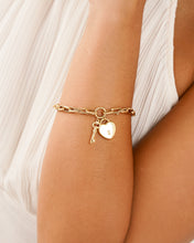 Load image into Gallery viewer, Heart Lock Charm Bracelet
