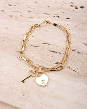 Load image into Gallery viewer, Heart Lock Charm Bracelet
